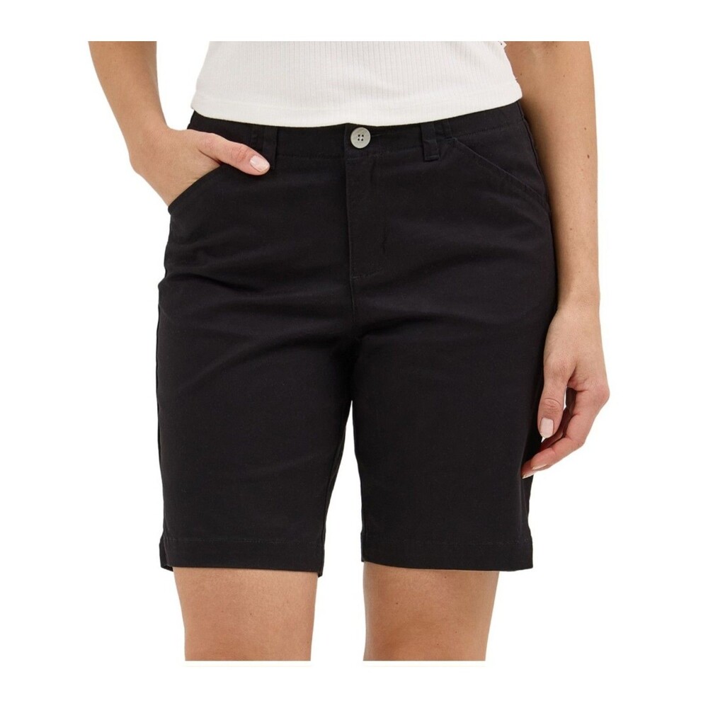 NWT! Women's Lee Legendary Chino Bermuda Midrise Shorts, Black Size 10M